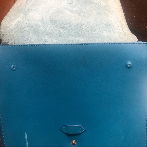 ❤️Blue IIIBeca by Joy Gryson Leather Bag Saddle Crossbody Bag - Picture 8 of 11